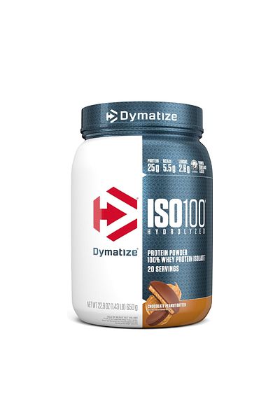 Dymatize ISO 100 Hydrolyzed Protein Powder (1.43 LB) Chocolate Peanut Butter, 100% Whey Isolate Protein