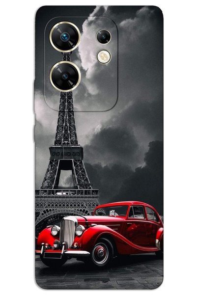 MRCİLETİSİM حافظة Infinix Zero 30 4G ذات غطاء خلفي مطبوع بنمط HD - برج إيفل ا...