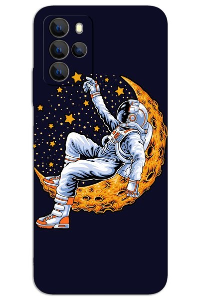 MRCİLETİSİM Omix X300 Case Hd Pattern Printed Back Cover - Astronaut Moon
