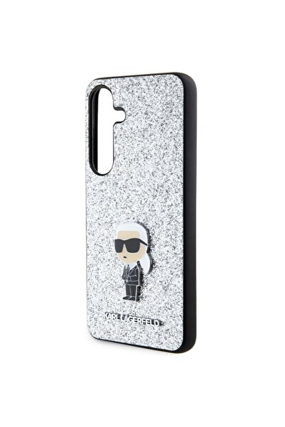 Karl Lagerfeld Case compatible with Samsung Galaxy S24 Plus, Stylish Look P2600, Metal Gray, Ikonik Logo