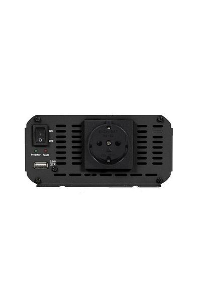 Energenie Invertor EG-PWC800-01, cu sinusoida simulata, Inverter auto, 800W, Schuko x 1, USB 5V 2.1A