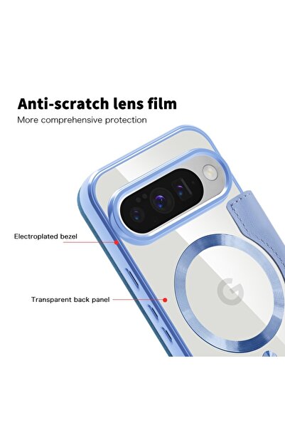 SKYDDAR INNOVATION Θήκη για Google Pixel 10 / 10 Pro, SmartMag Book, Magsafe, RFiD, Θήκη καρτών, σετ αυτοκόλλητων, Μπλε