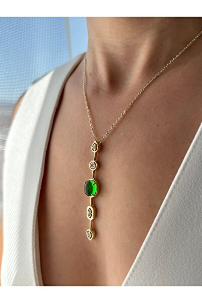Begin Aksesuar Green stone necklace