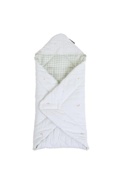 CHILDHOME Pătură de înfășat pentru bebeluși 75x75 cm Jersey Tetra (Verde)