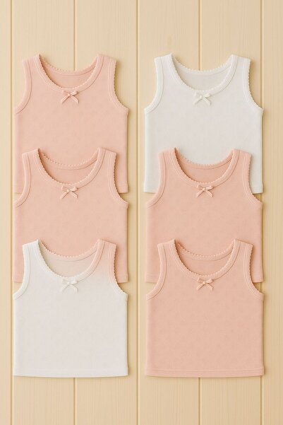 MAVİ QUMSAL Κοριτσίστικο Σετ 6 τεμαχίων με φαρδιά τιράντες και ριμπ εσώρουχα ...