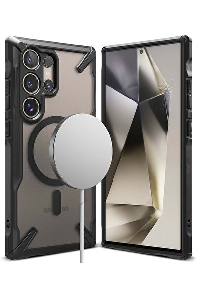 Ringke غطاء حماية مغناطيسي لهاتف سامسونج جالاكسي S24 ألترا فيوجن إكس - أسود غ...