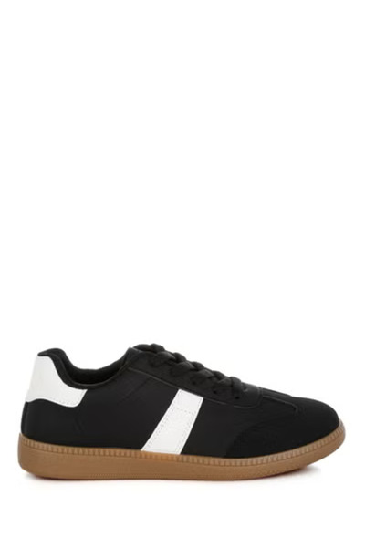london Rag Women Classic Lace-Up Flatform Sneaker in Black