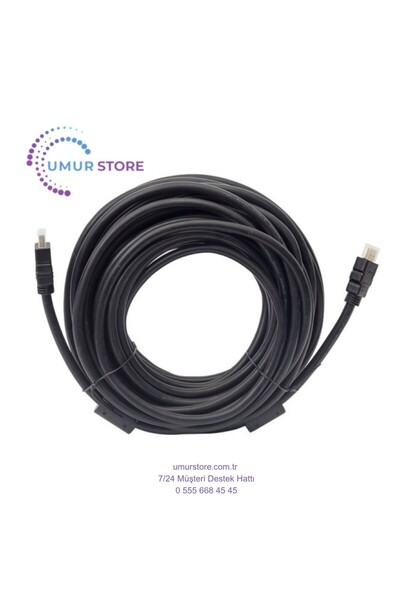 Herz HDMI Cable 15 Meters Flat Black with Bag (1.4 V - 3D)