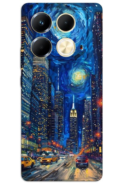 MRCİLETİSİM حافظة Infinix Note 40 Pro Plus 5G ذات غطاء خلفي مطبوع بنمط HD - A...