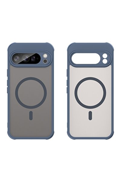 SKYDDAR INNOVATION Θήκη για Google Pixel 10 Pro XL, HaloFrost MagSafe II, Αντικραδασμική, σετ αυτοκόλλητων, Μπλε σκούρο