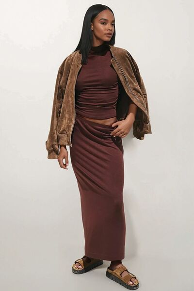 Hiccup Прилепваща блуза с халтер деколте