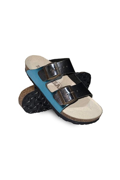 wizard slippers Orjinal Deri Mantar Terlik – Anatomik Doğal Mantar Tabanlı, Ark Destekli,Konforlu