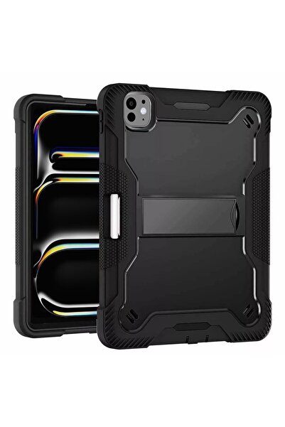 CLOUD Husa compatibila cu iPad Pro 13 2024 + Folie, Protect, S46, Premium Lexgard, Pitch Black