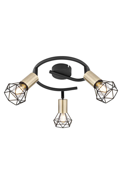 Globo Lighting Spot Xara 54802S-3AB, 3xE14, negru, IP20, Globo Lighting