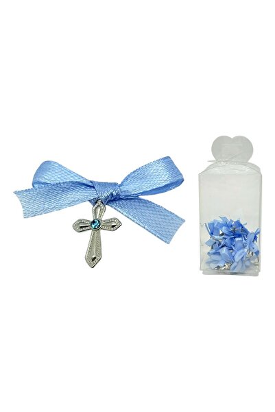 OEM Set 25 cruciulite pentru botez, fundita saten