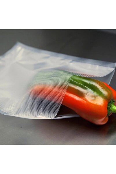 Hausberg Set 100 Pungi pentru vidat gofrate 15x30 cm, ideale pentru depozitare sau preparare, transparent