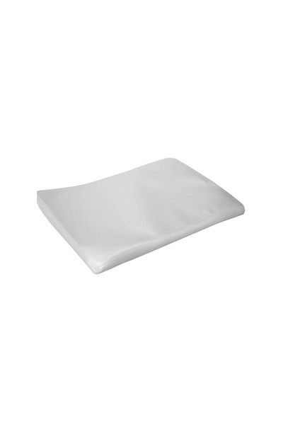 Hausberg Set of 100 embossed vacuum bags 15x30 cm, ideal for storage or preparation, transparent