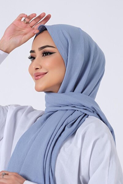 HAREM SCARF Şal Amor - Albastru Denim