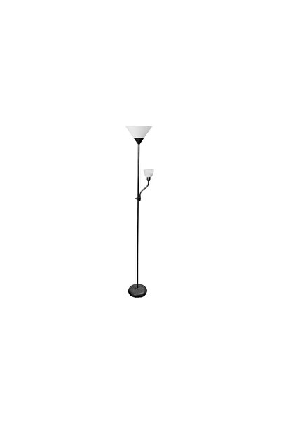 GTV Benfica floor lamp LP-BENFICA2-10, with switch, adjustable, E27+E14, black, IP20,
