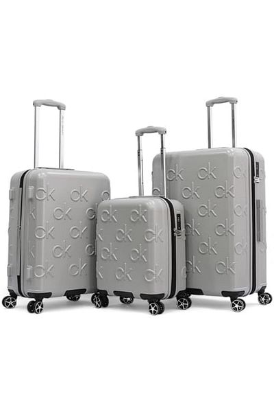 Calvin Klein Insignia Luggage Sets 3 Piece Lightweight Spinner Suitcase Set with TSA Lock (Heather G