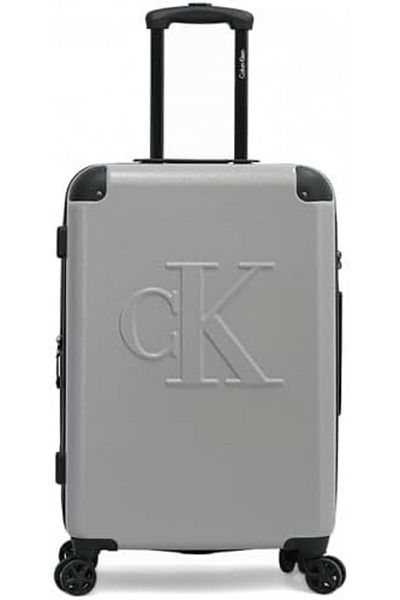 Calvin Klein Lina Luggage Lightweight Spinner Suitcase Set with TSA Lock (Heather Grey, Set of 3)
