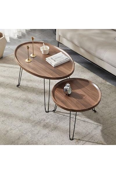 Türkiye Wooden Coffee Tables, 2PCS Combo Sofa Side Table, Small Dining Table with Floor Seat, Study Table/De
