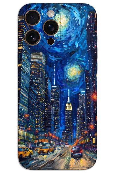 MRCİLETİSİM غطاء خلفي مطبوع بنمط HD لهاتف iPhone 16 Pro - Art Street