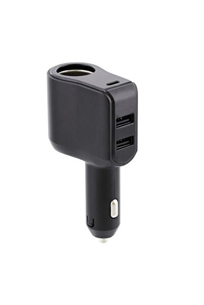 TNB Incarcator auto 4-in-1 ACGPUSBC, 2x USB-A, 1x USB-C, Black + Aprinzator tigara (Negru)