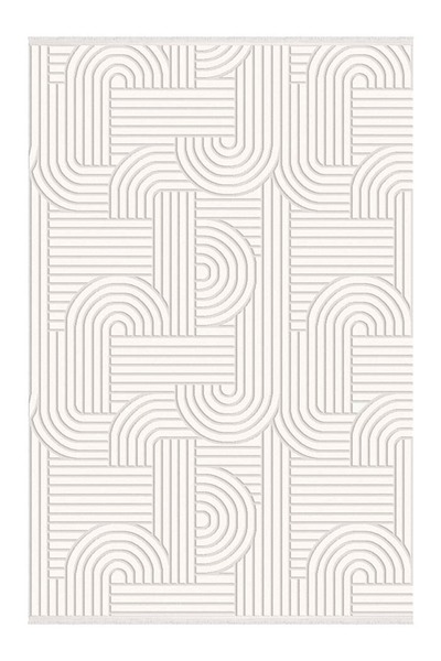 İpek Mekik Halı Grande 2013a Krem Yumuşak Dokulu Modern Salon, Mutfak, Oturma...