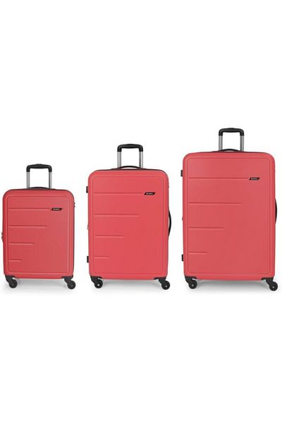 Gabol Luggage Set with Spinner Wheels, Coral, 3-Piece Set
