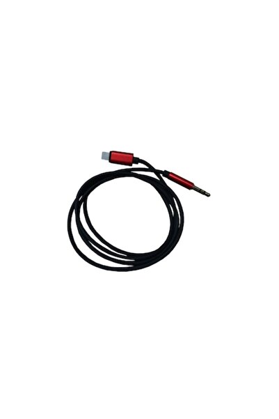 SOHO Cablu audio Lightning la mufă de 3,5 mm, 1 metru, negru-roșu