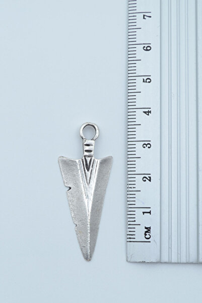 ıdr Ok Ucu Gümüş Kaplama Deri İp Kolye