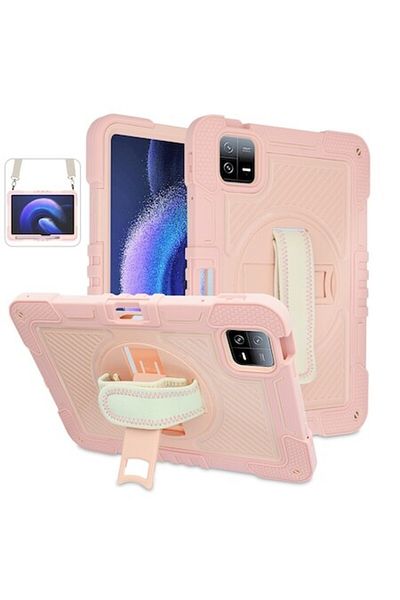 OEM Protective Case for Xiaomi Pad 6/Pad 6 Pro, Ergonomic, StripeShell, N97, Lexgard, Pink