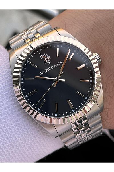U.S. Polo Assn. U.S.Polo Assn Steel Case and Cord 2 Years Warranty 5 Atm Water Resistant Men Wristwatch E.Usp1111-05