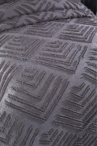 Çeyiz Diyarı Dowry Land Pine 2 Piece Single Pique Set Anthracite