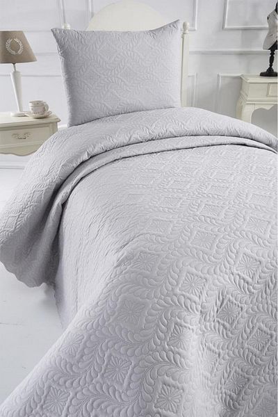Çeyiz Diyarı Ultrasonic Quilted Elite Single Bedspread Gray