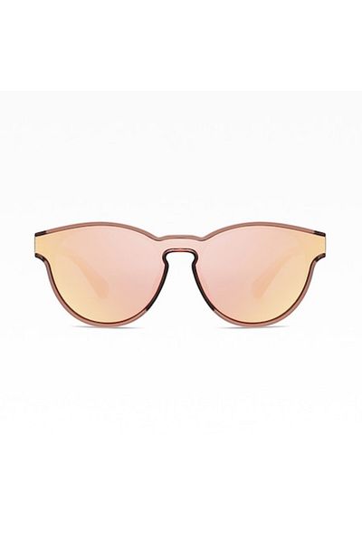 GERICOM Ochelari de soare rotunzi pentru femei (polarizați, filtru UV, lentile maro, ramă din plastic)