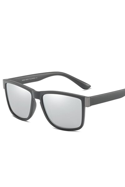 GERICOM Women's Polarized Rectangle Sunglasses, Grey Lens, UV Filter