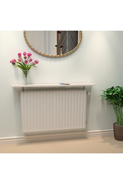 HALL BREATHE Beyaz içten montajsız petek üstü raf, kitaplık, 120x18 cm, şık v...