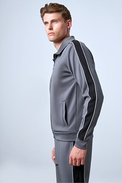 SPORTEMPT Ανδρικό μπλουζάκι με φερμουάρ ψηλός λαιμός με χρωματική αντίθεση - ...