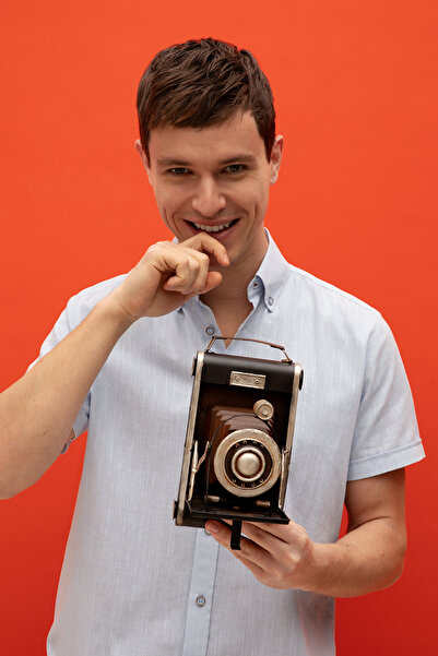 U.S. Polo Assn. Cămașă de bumbac cu mâneci scurte