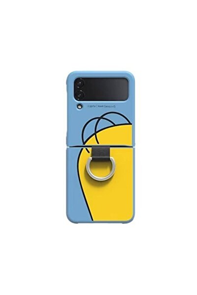 CLOUD Husă de telefon de protecție, compatibilă cu Samsung Galaxy Z Flip 4, cu inel, design Homer Simpson, Mul