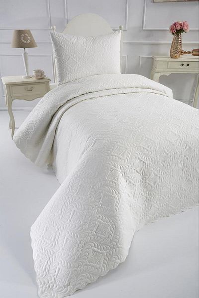 Çeyiz Diyarı Ultrasonic Quilted Elite Single Bedspread Cream