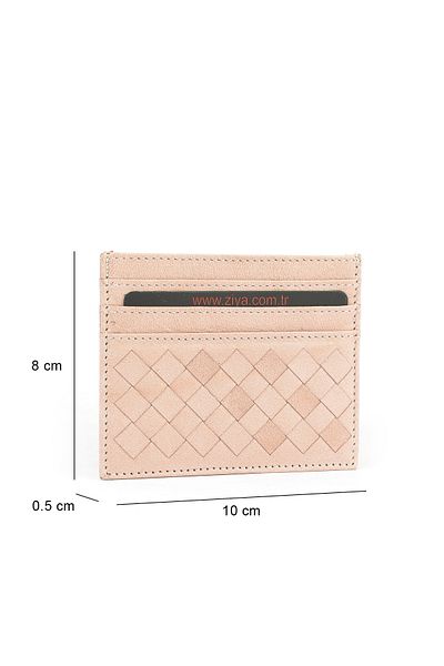 Ziya , Unisex Genuine Leather Card Holder 1539852Z05 Powder