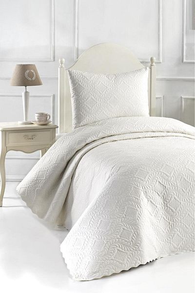 Çeyiz Diyarı Ultrasonic Quilted Elite Single Bedspread Cream
