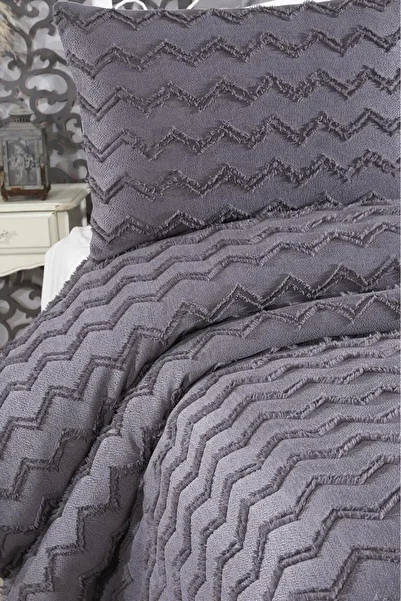 Çeyiz Diyarı Dowry Land Lumpa 2 Piece Single Pique Set Anthracite