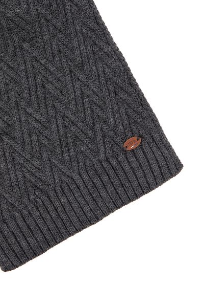 U.S. Polo Assn. Men's Gray Scarf With Zig-Zag Pattern