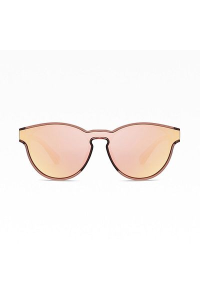 GERICOM Ochelari de soare rotunzi pentru femei (polarizați, filtru UV, lentile maro, ramă din plastic)