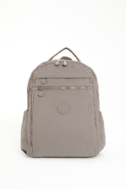 Sanmorris Unisex Water Resistant Crinkle Fabric Backpack with Laptop Compartment and Hanging Pen Holder