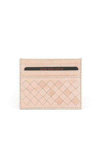 Ziya , Unisex Genuine Leather Card Holder 1539852Z05 Powder